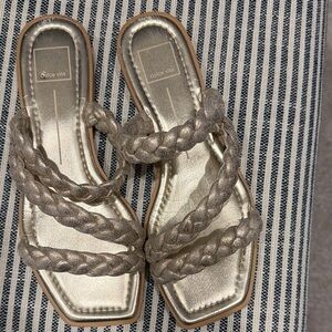 Dolce Vita Gold Braided Sandals